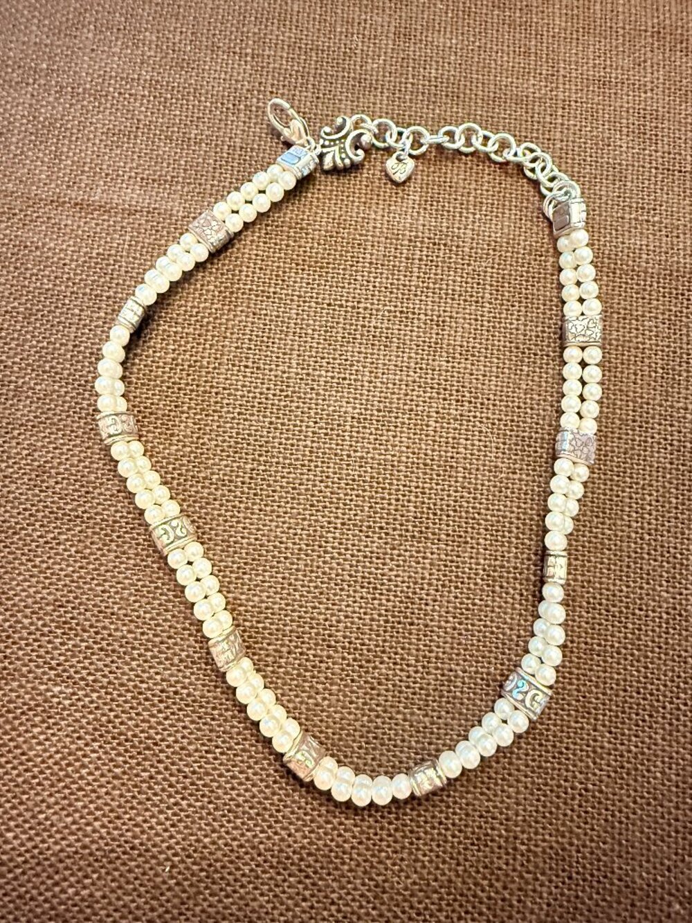 Lady Jane Scrolled Double-Strand Pearl Necklace Brighton